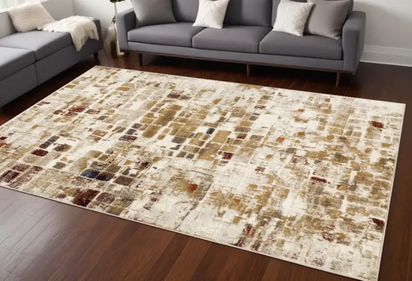 Natural Abstract Area Rug Photo 2