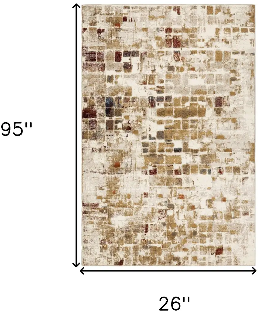 Natural Abstract Area Rug Photo 7
