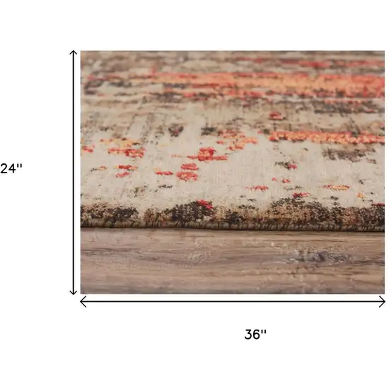 Brown Beige And Apricot New Zealand Lambs Wool Abstract Hand Carved Handmade Area Rug Photo 6