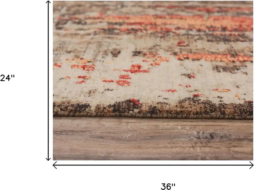 Brown Beige And Apricot New Zealand Lambs Wool Abstract Hand Carved Handmade Area Rug Photo 6