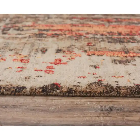 Brown Beige And Apricot New Zealand Lambs Wool Abstract Hand Carved Handmade Area Rug Photo 1