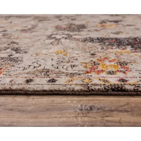 Brown Beige And Apricot New Zealand Lambs Wool Oriental Hand Carved Handmade Area Rug Photo 2