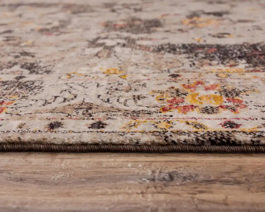 Brown Beige And Apricot New Zealand Lambs Wool Oriental Hand Carved Handmade Area Rug Photo 2