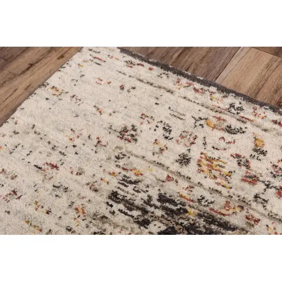 Brown Beige And Apricot New Zealand Lambs Wool Oriental Hand Carved Handmade Area Rug Photo 4