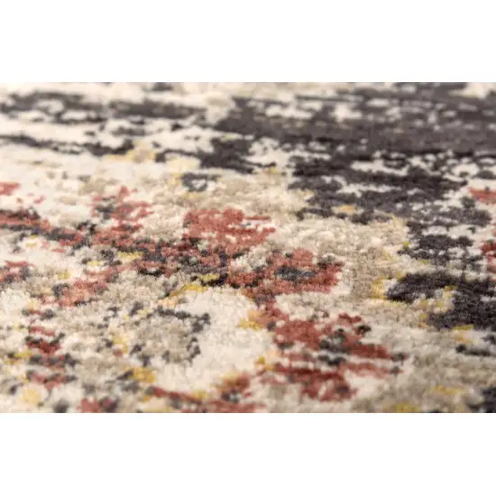 Brown Beige And Apricot New Zealand Lambs Wool Oriental Hand Carved Handmade Area Rug Photo 3
