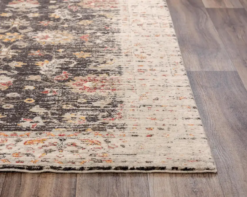 Brown Beige And Apricot New Zealand Lambs Wool Oriental Hand Carved Handmade Area Rug Photo 2
