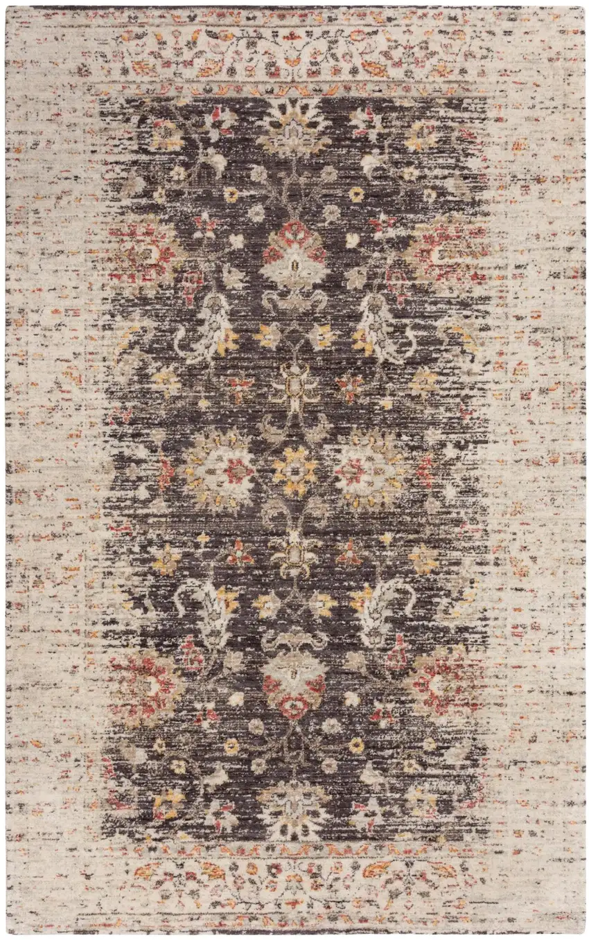Brown Beige And Apricot New Zealand Lambs Wool Oriental Hand Carved Handmade Area Rug Photo 1