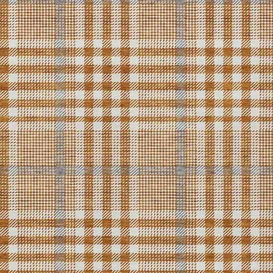 Brown Beige And Beige Plaid Washable Indoor Outdoor Area Rug Photo 5