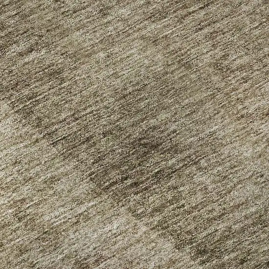 Brown Beige And Blue Abstract Washable Area Rug With UV Protection Photo 9