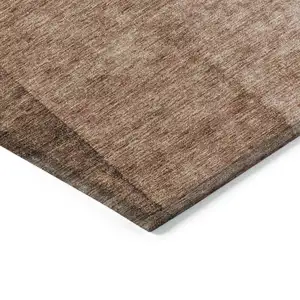 Photo of Brown Beige And Chocolate Ombre Washable Indoor Outdoor Area Rug
