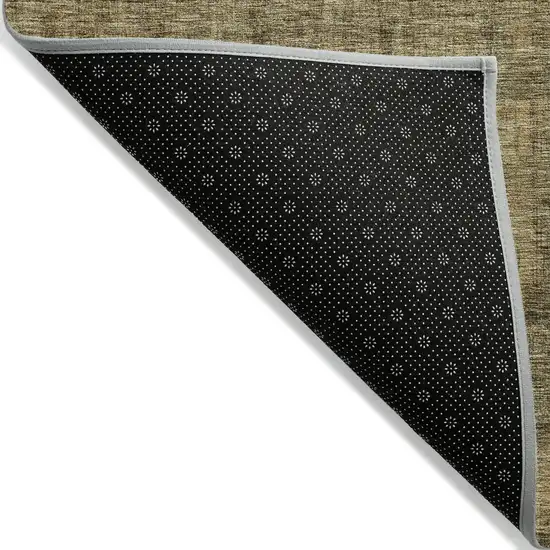 Brown Beige And Chocolate Striped Washable Indoor Outdoor Area Rug Photo 2