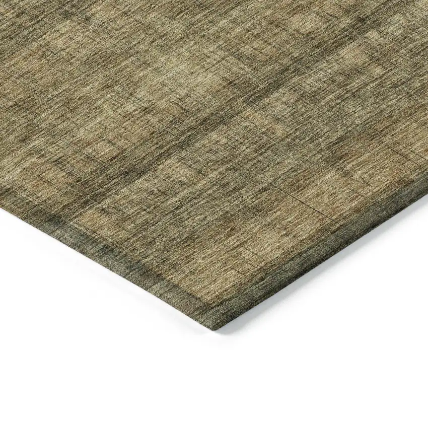 Brown Beige And Chocolate Striped Washable Indoor Outdoor Area Rug Photo 3