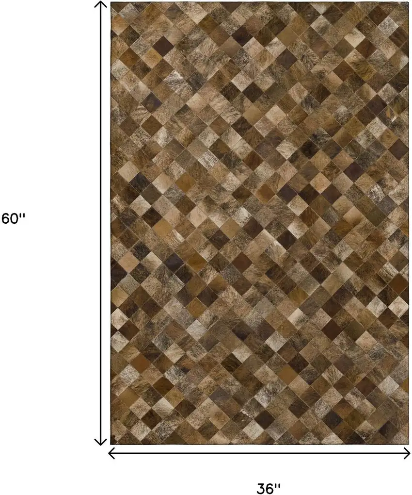 Brown Beige And Coffee Geometric Washable Area Rug With UV Protection Photo 3