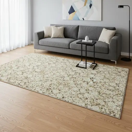 Brown Beige And Copper Diamond Washable Area Rug With UV Protection Photo 2