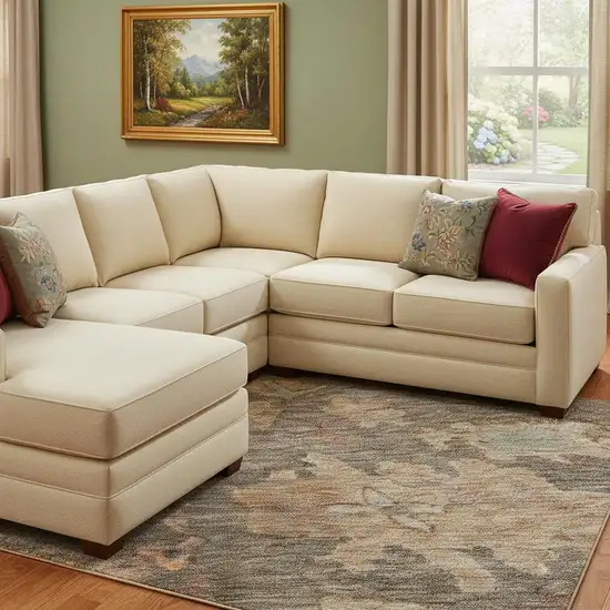 Brown Beige And Coral Floral Washable Area Rug With UV Protection Photo 2