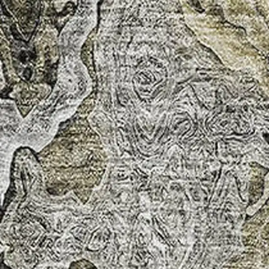 Brown Beige And Gray Abstract Washable Area Rug With UV Protection Photo 3