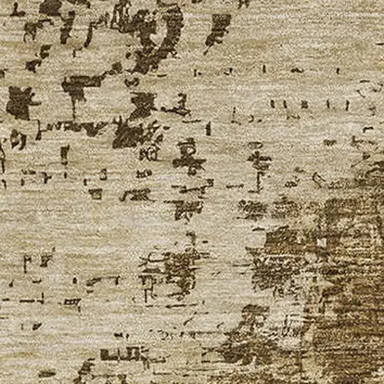 Brown Beige And Gray Abstract Washable Area Rug With UV Protection Photo 2