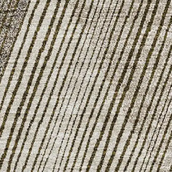 Brown Beige And Gray Geometric Washable Area Rug With UV Protection Photo 7