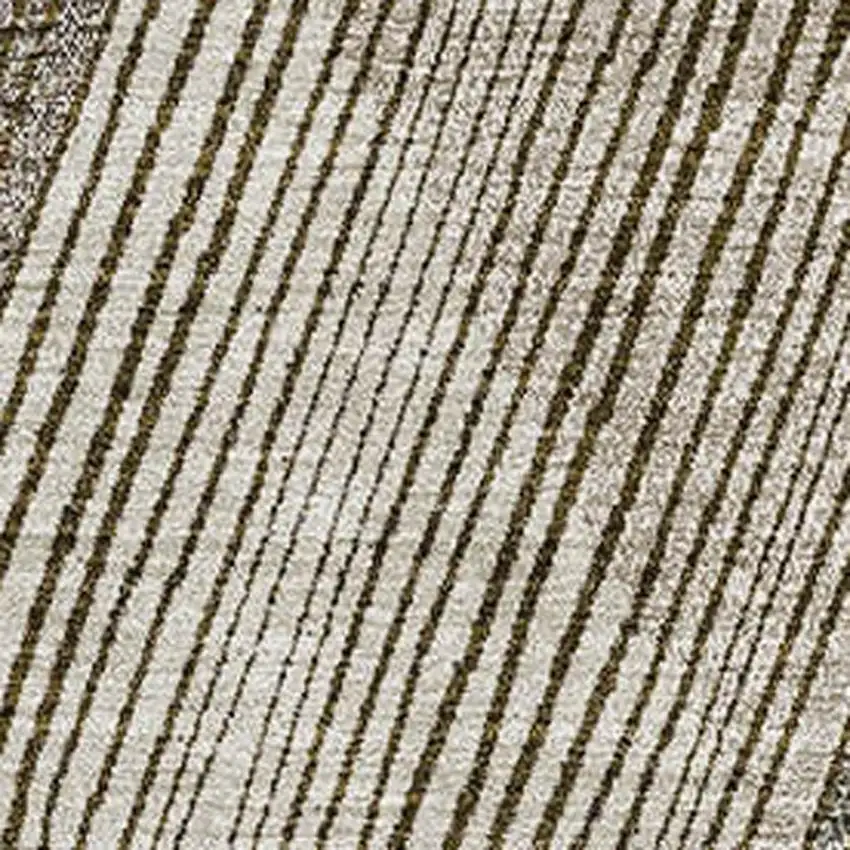 Brown Beige And Gray Geometric Washable Area Rug With UV Protection Photo 3