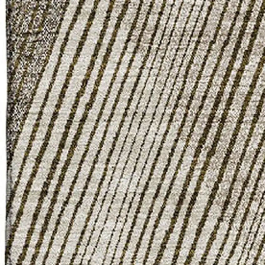 Brown Beige And Gray Geometric Washable Area Rug With UV Protection Photo 3