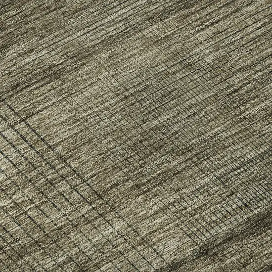 Brown Beige And Gray Striped Washable Area Rug With UV Protection Photo 9