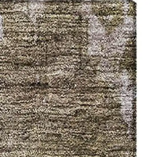 Brown Beige And Green Abstract Washable Area Rug With UV Protection Photo 3