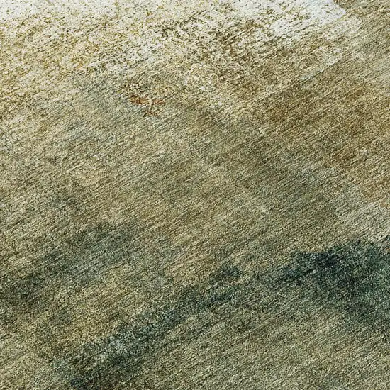 Brown Beige And Ivory Abstract Washable Indoor Outdoor Area Rug Photo 8