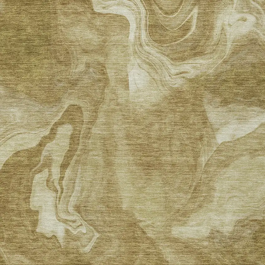 Brown Beige And Ivory Abstract Washable Indoor Outdoor Area Rug Photo 6