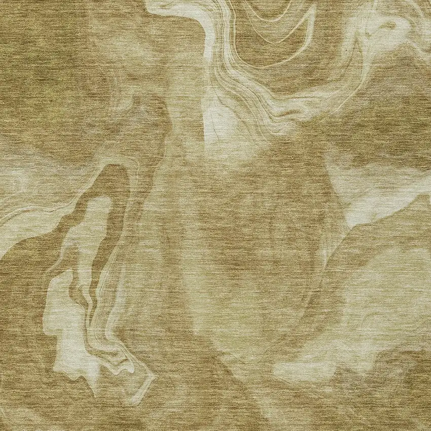 Brown Beige And Ivory Abstract Washable Indoor Outdoor Area Rug Photo 6