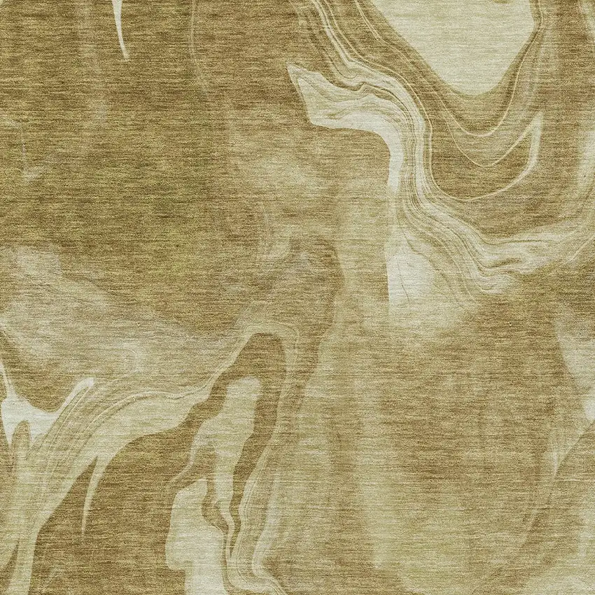 Brown Beige And Ivory Abstract Washable Indoor Outdoor Area Rug Photo 6