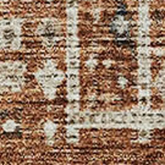 Brown Beige And Navy Blue Geometric Washable Area Rug With UV Protection Photo 4