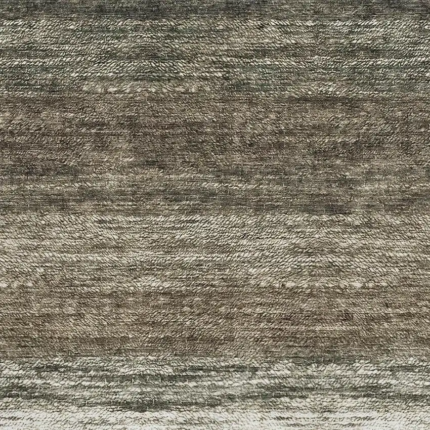 Brown Beige And Tan Ombre Washable Area Rug With UV Protection Photo 3