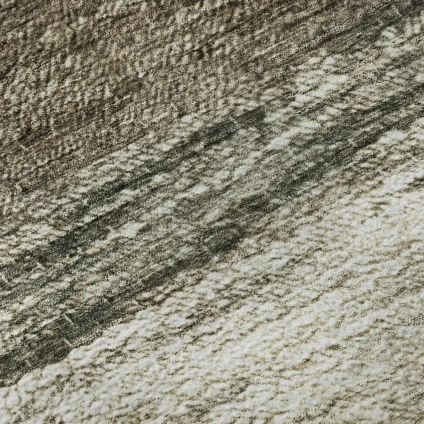 Brown Beige And Tan Ombre Washable Area Rug With UV Protection Photo 9