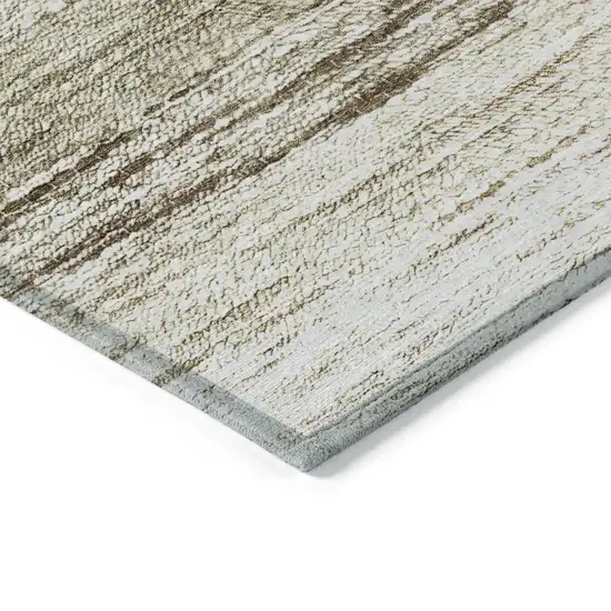 Brown Beige And Tan Ombre Washable Indoor Outdoor Area Rug Photo 5