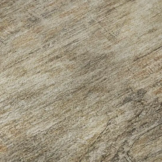 Brown Beige And Taupe Abstract Geometric Washable Area Rug With UV Protection Photo 7