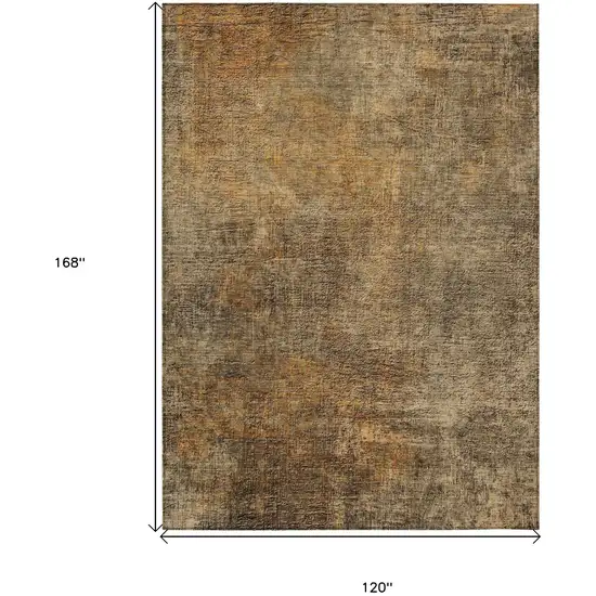 Brown Beige And Taupe Abstract Washable Indoor Outdoor Area Rug Photo 3