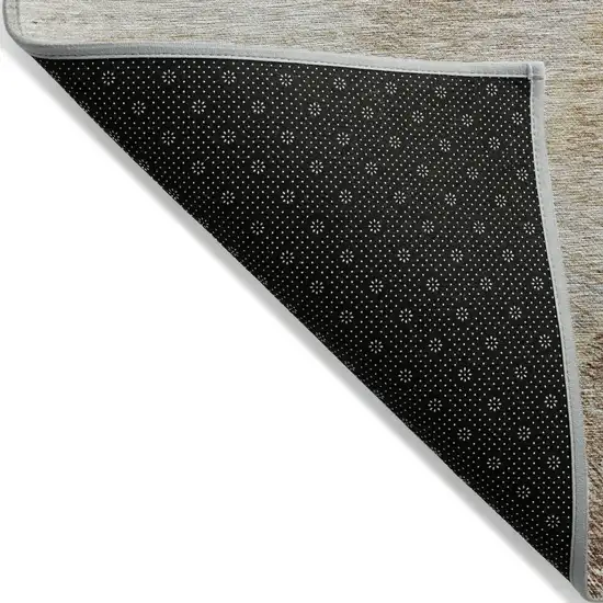 Brown Beige And Taupe Abstract Washable Indoor Outdoor Area Rug Photo 3