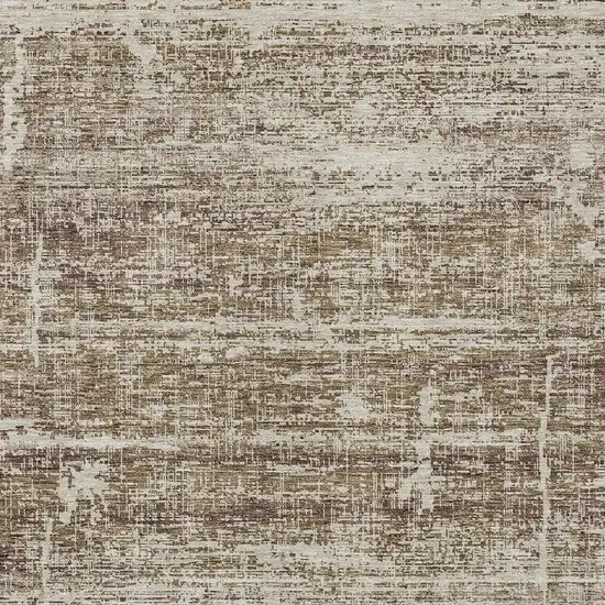 Brown Beige And Taupe Abstract Washable Indoor Outdoor Area Rug Photo 6