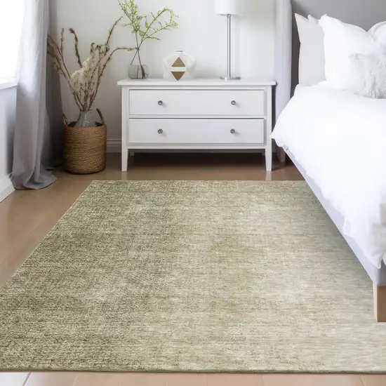 Brown Beige And Taupe Abstract Washable Indoor Outdoor Area Rug Photo 9