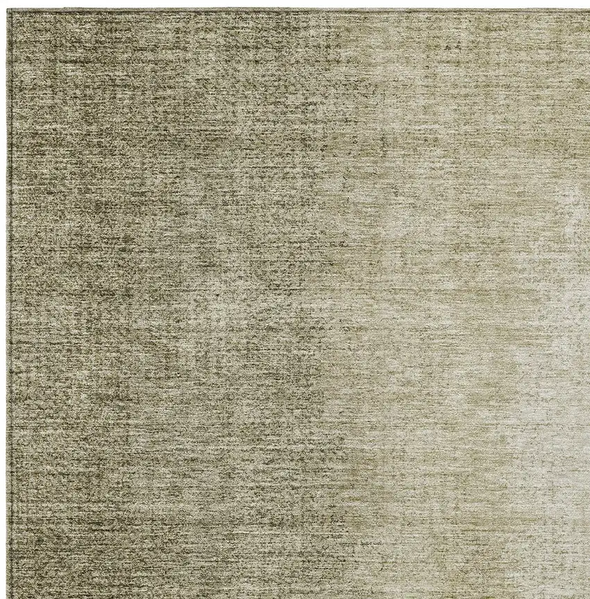 Brown Beige And Taupe Abstract Washable Indoor Outdoor Area Rug Photo 6