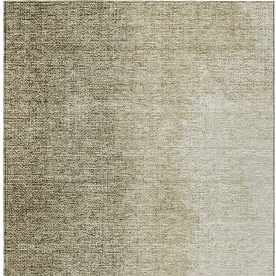Brown Beige And Taupe Abstract Washable Indoor Outdoor Area Rug Photo 7