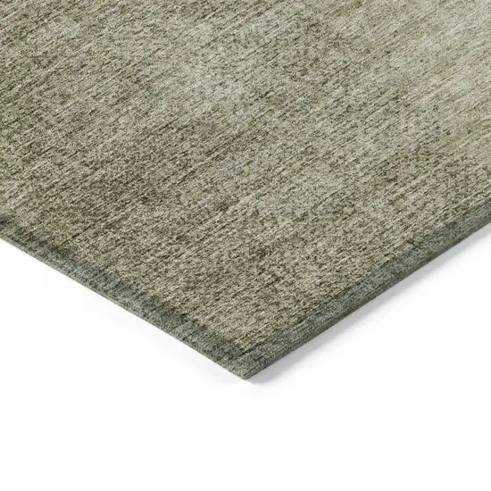 Brown Beige And Taupe Abstract Washable Indoor Outdoor Area Rug Photo 5