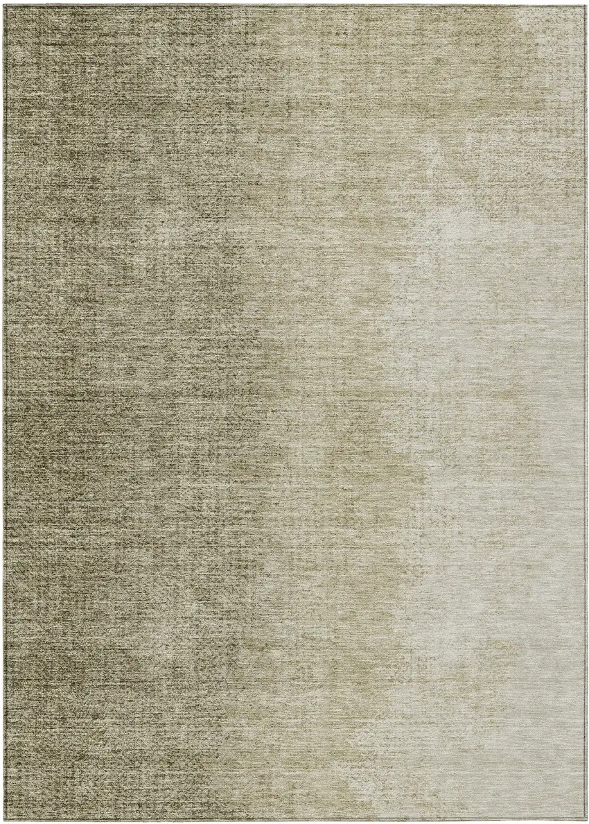 Brown Beige And Taupe Abstract Washable Indoor Outdoor Area Rug Photo 2