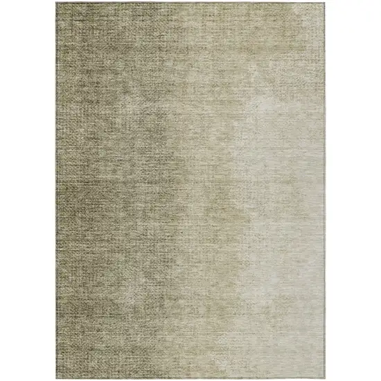 Brown Beige And Taupe Abstract Washable Indoor Outdoor Area Rug Photo 2