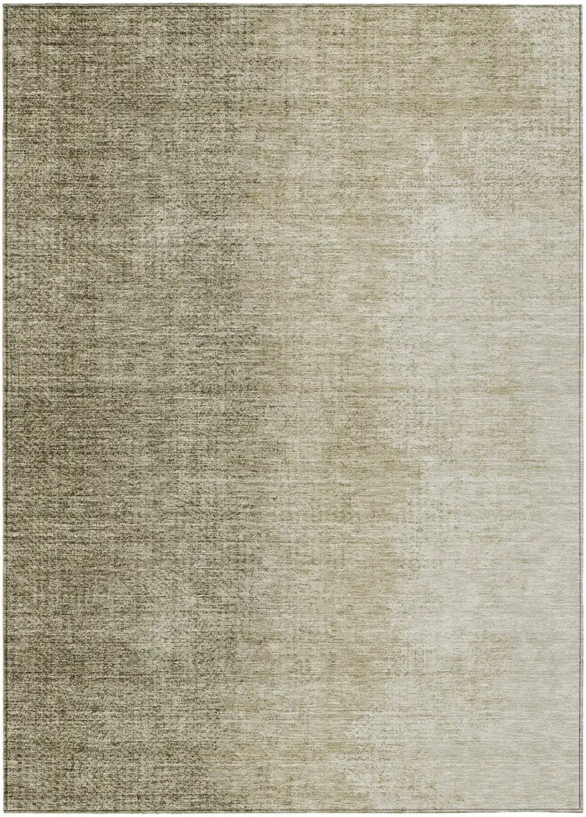 Brown Beige And Taupe Abstract Washable Indoor Outdoor Area Rug Photo 2