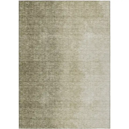 Brown Beige And Taupe Abstract Washable Indoor Outdoor Area Rug Photo 2