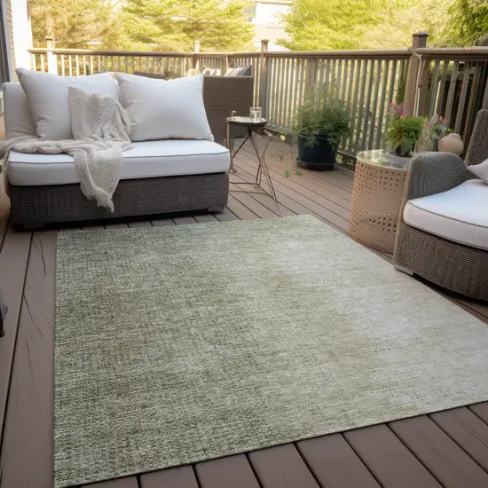 Brown Beige And Taupe Abstract Washable Indoor Outdoor Area Rug Photo 8
