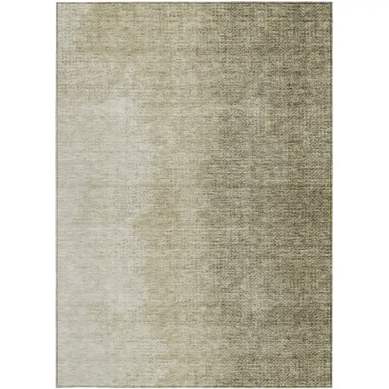 Brown Beige And Taupe Abstract Washable Indoor Outdoor Area Rug Photo 6