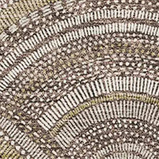 Brown Beige And Taupe Geometric Washable Area Rug With UV Protection Photo 3