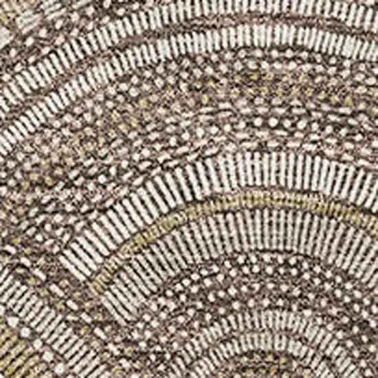 Brown Beige And Taupe Geometric Washable Area Rug With UV Protection Photo 2